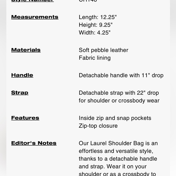 Coach Black Laurel Pebbled Leather Shoulder Bag - Picture 7 of 7